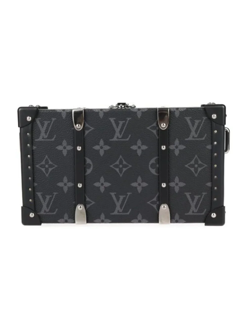 Louis Vuitton Neo Wallet Trunk Shoulder Bag Monogram Eclipse Black Gray